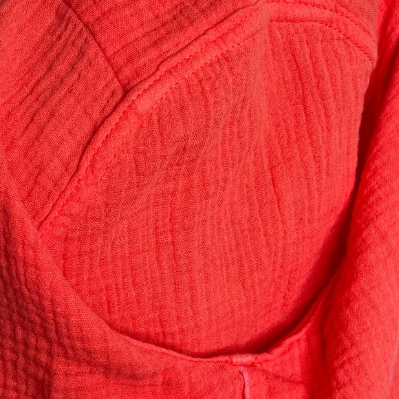 J.Crew 100% Cotton Classic Buttondown Coral Shirt Cuff Blouse Top 2 Cuffs Travel - Picture 12 of 16